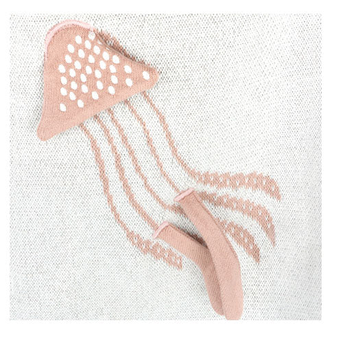 Ocean Jellyfish - 3D Jacquard Sweater Knit Baby Blanket