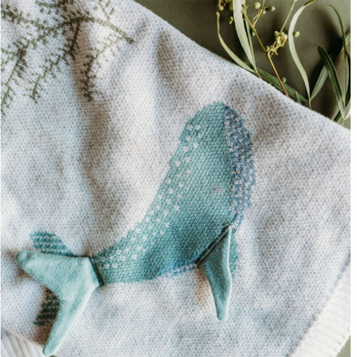 Ocean Jellyfish - 3D Jacquard Sweater Knit Baby Blanket