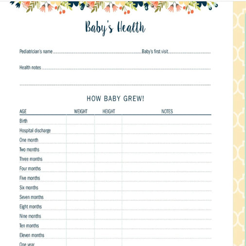 Floral Baby's Book