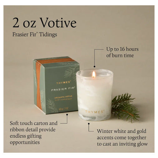 Thymes - Frasier Fir Tidings Votive 2oz