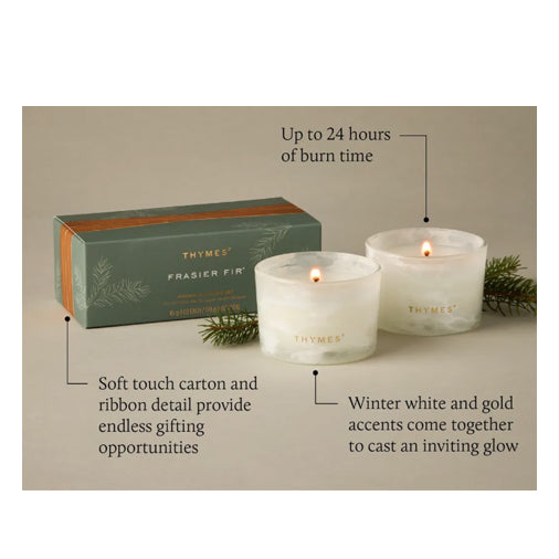 Thymes - Frasier Fir Tidings Votive Set, 3oz