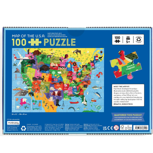 Map of the USA 100-Piece Puzzle