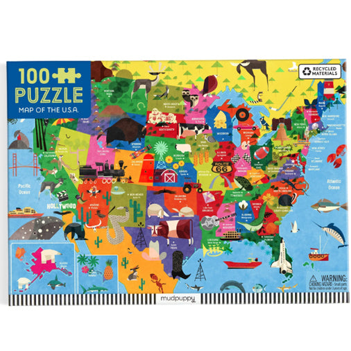 Map of the USA 100-Piece Puzzle