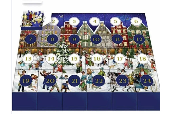 Alison Gardiner - Winter Evening in Town Jigsaw Puzzle Advent Calendar