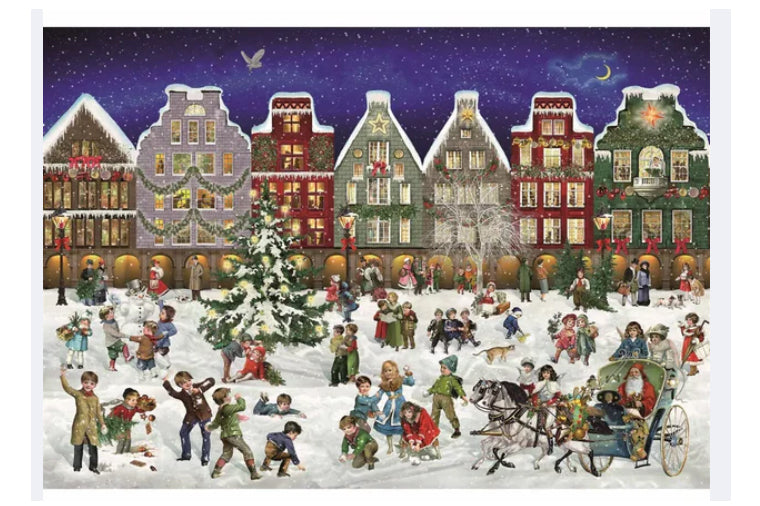 Alison Gardiner - Winter Evening in Town Jigsaw Puzzle Advent Calendar