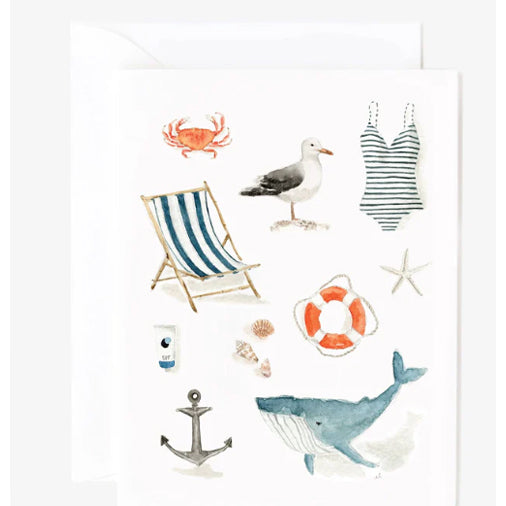 Seaside Paintable Notecards