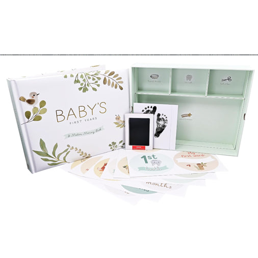 Baby's First Years: A Modern Memory Book with Keepsake Box