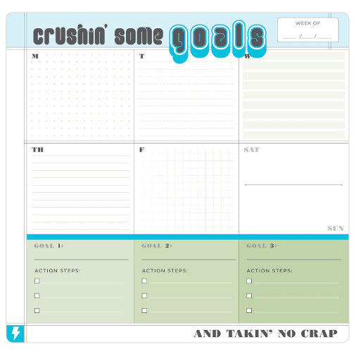Crush Some Goals Sticky Paper Mousepad