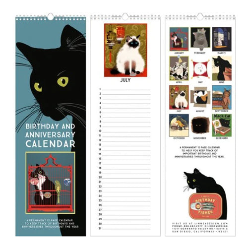 Cat Birthday & Anniversary Calendar
