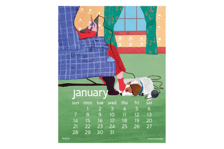 Kate Libby Desktop Calendar 2024 The Bowerbird CT