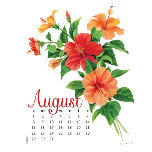 Janine Moore's 2027 Flowers Desk Calendar