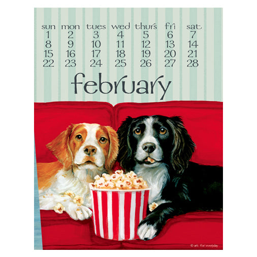 Art for Everyday - Erica Leigh's 2026 Dog Days Poster Calendar 11x14