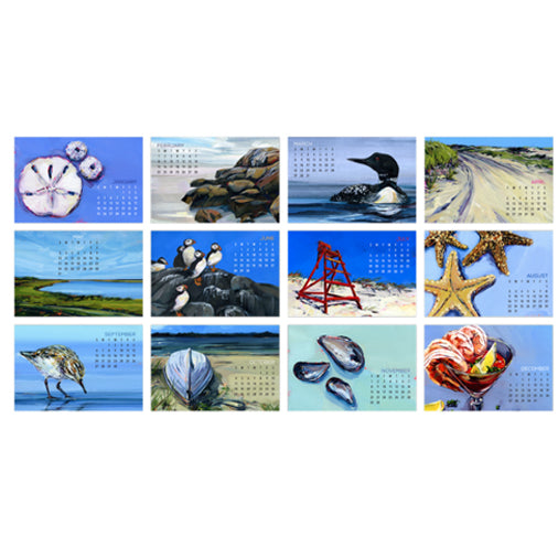 Art by Alyssa- 2026 Coastal Desktop Calendar