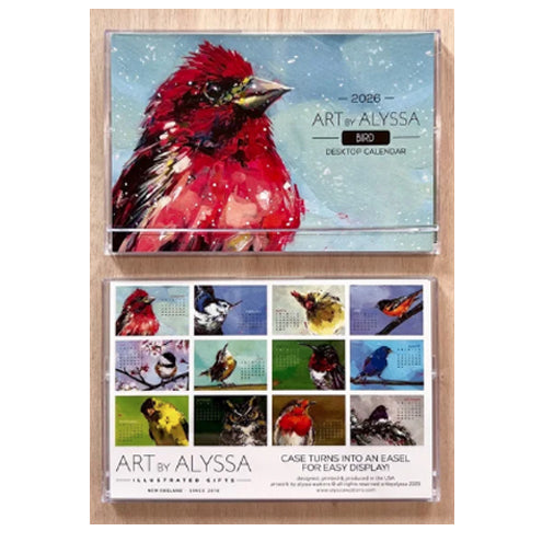 Art by Alyssa- 2026 Bird Desktop Calendar