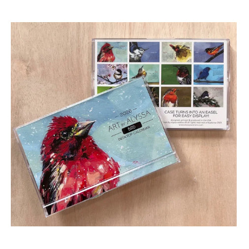 Art by Alyssa- 2026 Bird Desktop Calendar