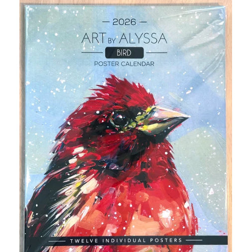 Art by Alyssa- 2026 Bird Poster Calendar 11 x 14