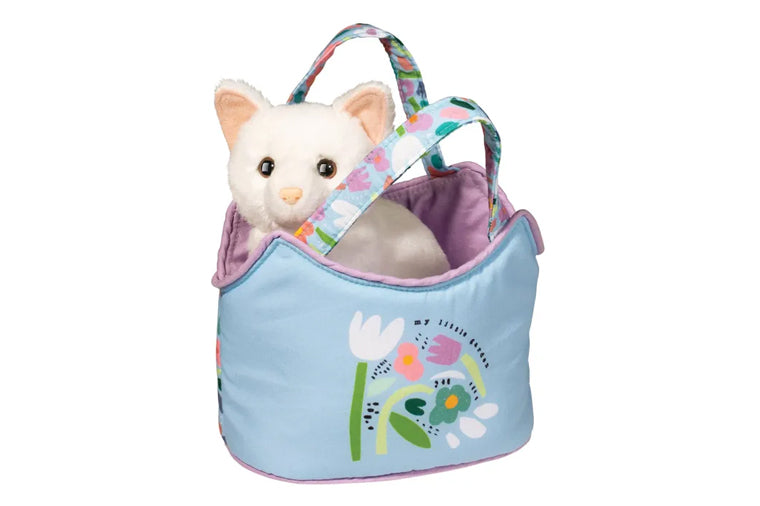 My Little Garden Sassy Sak with White Cat- Douglas Toys