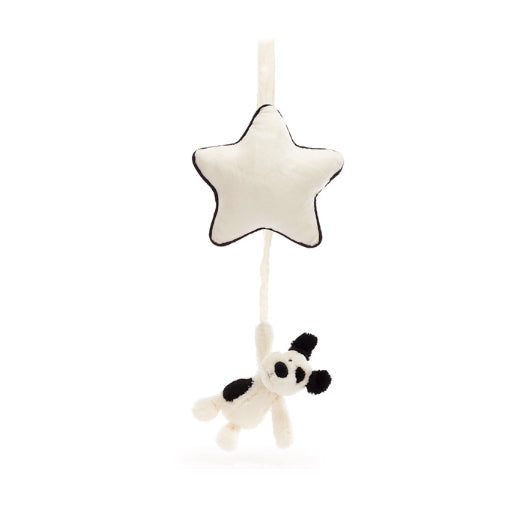 Jellycat - Bashful Black & Cream Puppy Musical Pull