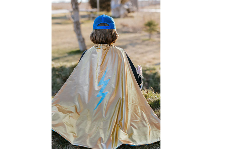 Reversible Blue Lightning Cape- Great Pretenders