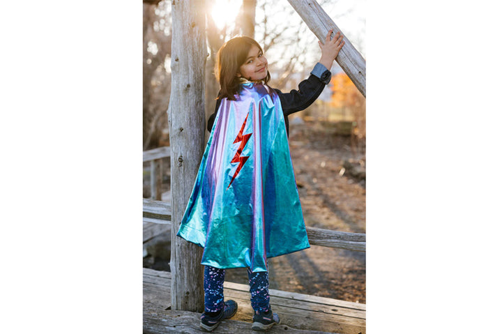 Reversible Blue Lightning Cape- Great Pretenders