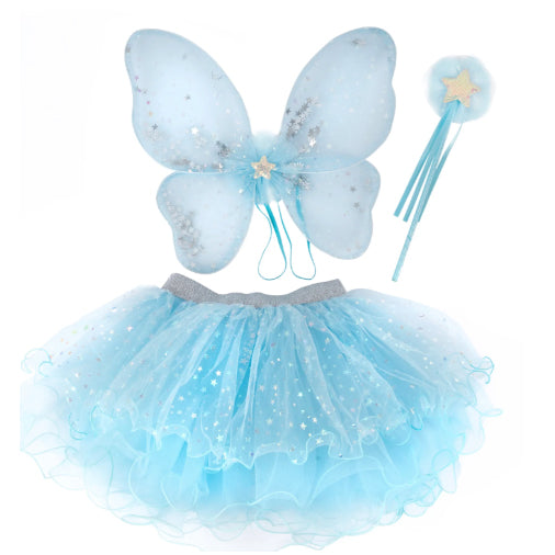 Iridescent Celestial Fairy Wings, Tutu & Wand