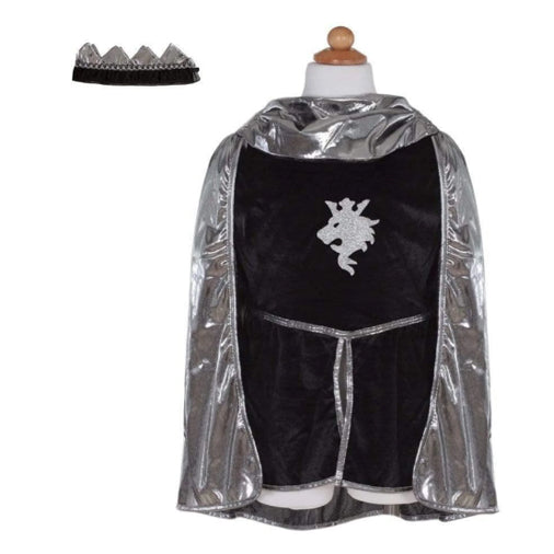 Knight Set with Tunic, Cape and Crown, Silver