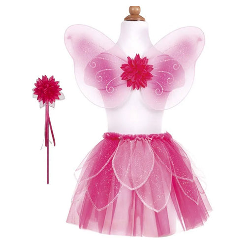 Pink Flutter Skirt Set with Wings & Wand