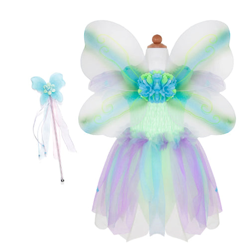 Butterfly Dress & Wings With Wand Green