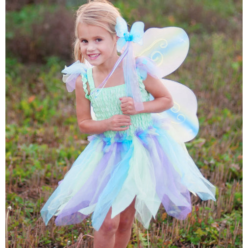 Butterfly Dress & Wings With Wand Green