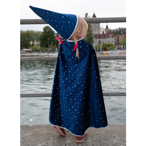 Blue Sparkle Wizard Cape & Hat