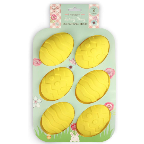 Spring Fling Silicone Easter Egg Shaped Cupcake Mold