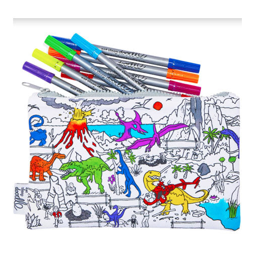 Color and Learn Dinosaur Pillow Case