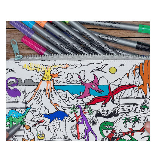 Color and Learn Dinosaur Pillow Case