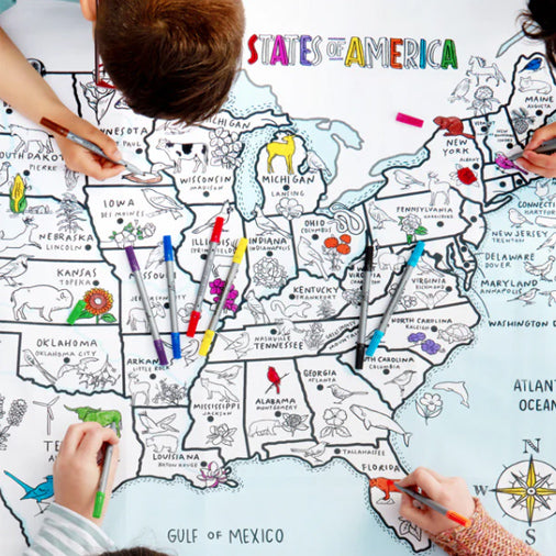 Color and Learn United States Tablecloth