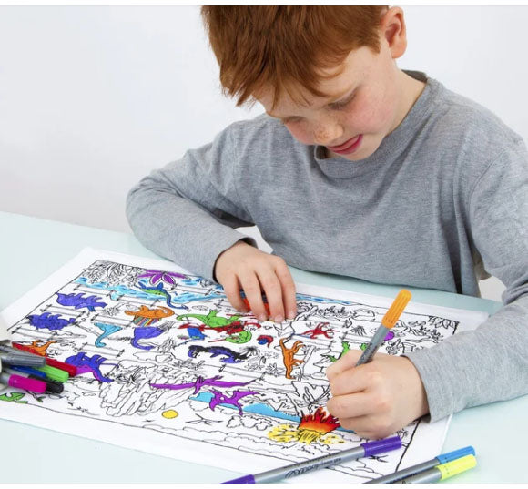 Color In Dinosaur Placemat To Go