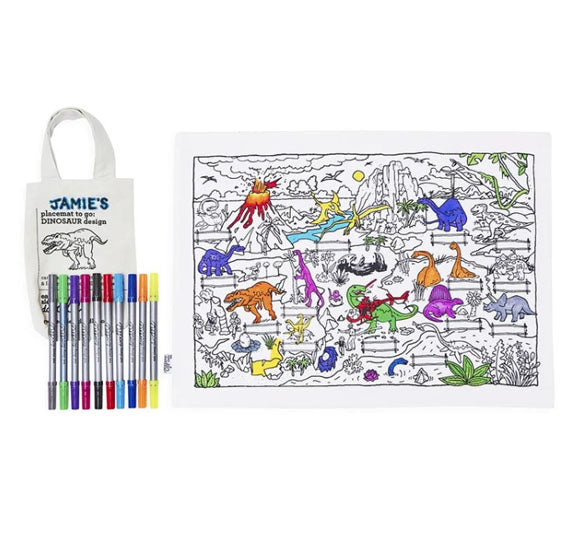 Color In Dinosaur Placemat To Go