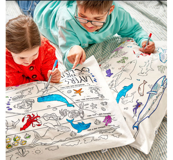 Color-In Under the Sea Pillowcase