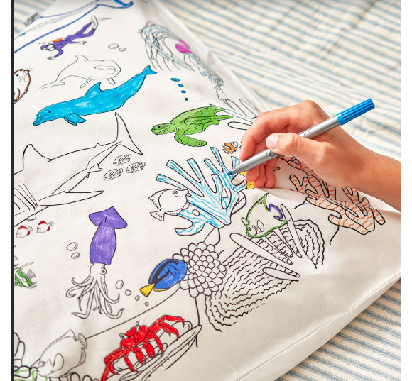 Color-In Under the Sea Pillowcase
