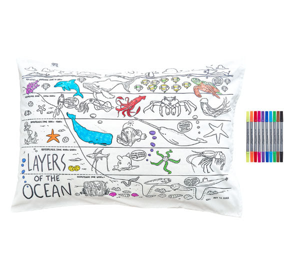 Color-In Under the Sea Pillowcase