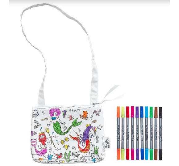 Color-In Mermaid Color Crossbody