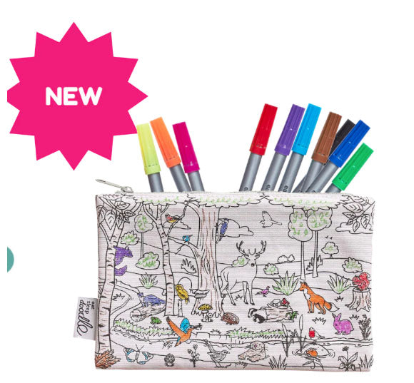 Color and Learn Woodland Color Pencil Case