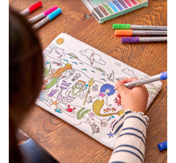 Color and Learn Mermaid Color Pencil Case