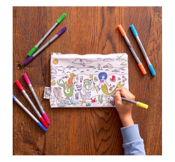 Color and Learn Mermaid Color Pencil Case