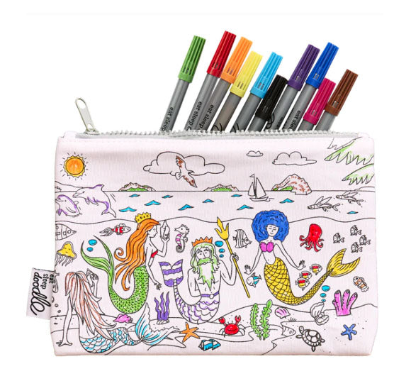 Color and Learn Mermaid Color Pencil Case