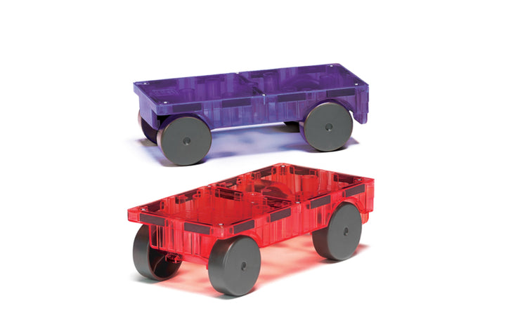 Magna-Tiles® Purple & Red Car Set