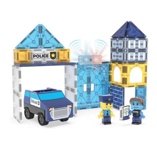 MAGNA-TILES Police Station, 35-Piece