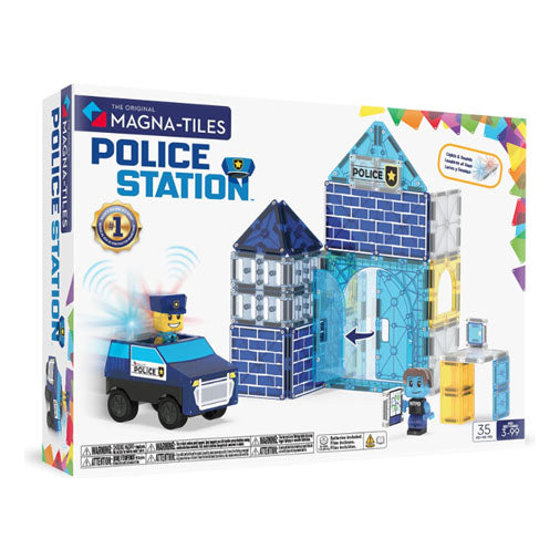 MAGNA-TILES Police Station, 35-Piece