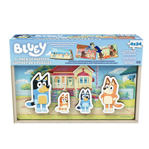 Bluey 4-Pack of Puzzles 24-Piece