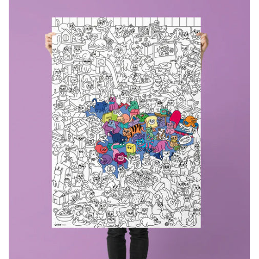 Giant Coloring Poster, Kitty