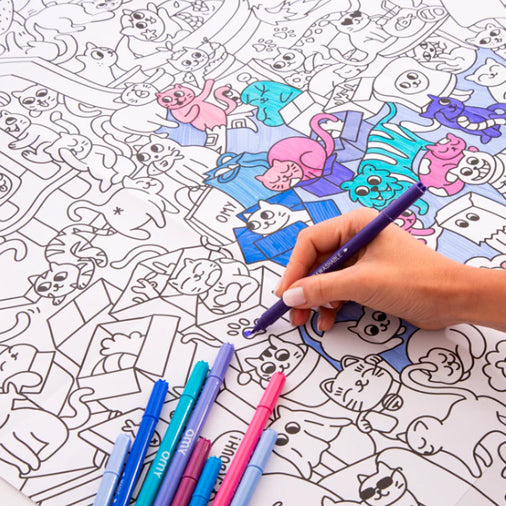 Giant Coloring Poster, Kitty